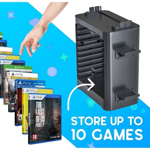 Game Storage Tower for Nintendo Switch - Game Disk Rack, Controller Organizer - Picture 4 of 9